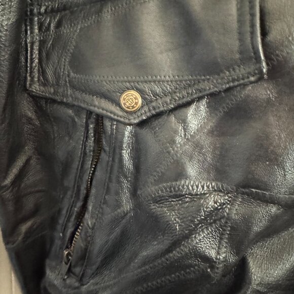D-Day Anniversary Genuine Leather Bomber Jacket - Picture 3 of 7